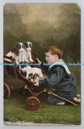 R801093 Seine kleinen Freunde Junge mit Hunden J W B London Werbeserie Nr 301
