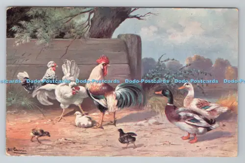 R801094 Hahn und Hühner in der Farm Serie 255 gedruckt in Deutschland PM Brighto