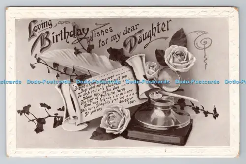 R801097 Liebevolle Geburtstagswünsche für meine liebe Tochter Blumen gedruckt in Sachsen