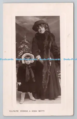 R801101 Ellaline Terriss und Baby Betty rotierende fotografische Boudoirplatte versenkt S