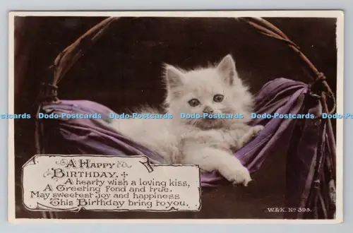R801239 A Happy Birthday Cat W and K British Manufacture RP