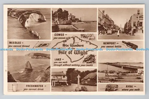 R801257 Sechs Wunder der Isle of Wight Newport Nadeln Foto Präzision St Alba