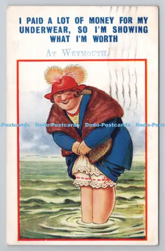 R801273 Ich habe viel Geld für meine Unterwäsche bezahlt Bamforth Holmfirth England Neujahr