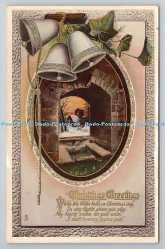 R801364 Weihnachtsgrüße Dorfhäuser Tuck Gem Glosso Weihnachtsserie Nr. C