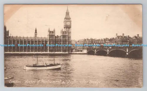 R801375 London Houses of Parliament und Westminster Bridge