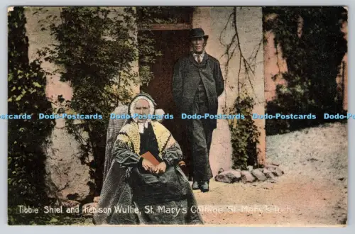 R814201 Tibbie Shiel und ihr Sohn Wultie St Mary Cottage St Mary Loch A R Edwards