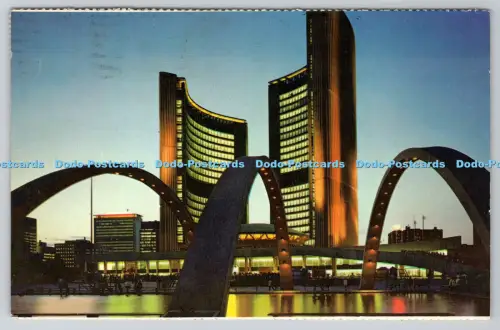 R814205 Toronto Canada City Hall and Reflecting Pool at Night Royal Specialty Sa
