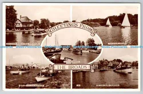 R814226 Grüße von The Broads Ludham Bridge RP Mehrfachansicht