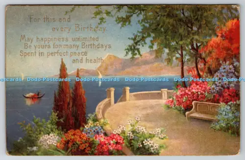 R814227 For This and Every Birthday Sea Flower Garden 1934