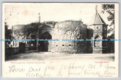 R814241 Nottingham Castle Gateway Valentine Serie 1903