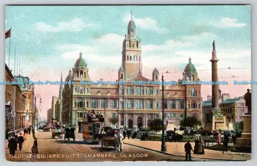 R814244 Glasgow George Square and City Chambers B B London Series No 53