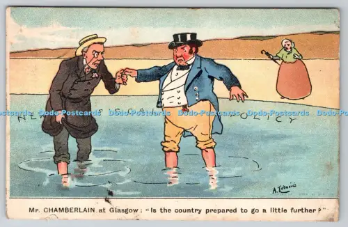 R814260 Neue Steuerpolitik Herr Chamberlain bei Glasgow Davidson Bros Bildpost