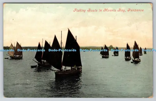 R814587 Penzance Fischerboote in Mounts Bay Valentine Serie