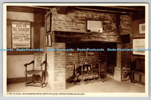 R814803 Stratford on Avon Shakespeare Birthplace Fire Place