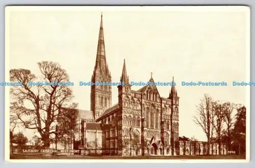 R814809 Salisbury Cathedral West Font Valentine Phototype