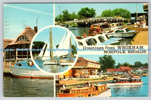 R815073 Grüße aus Wroxham Norfolk Broads eine Saphirkarte 1976 Mehrfachansicht