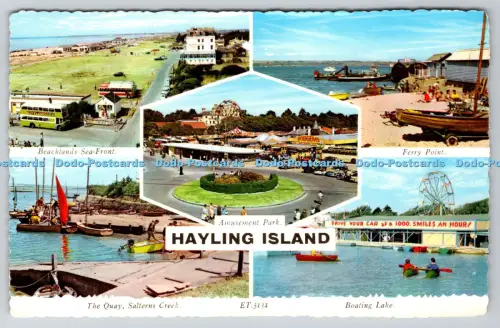 R815090 Hayling Island Beachlands Sea Front Valentine PM Havant Hants 1970 Multi