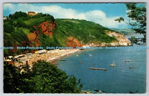 R815093 Babbacombe Oddicombe Beach Constance John T Pullen PM South Devon 1972