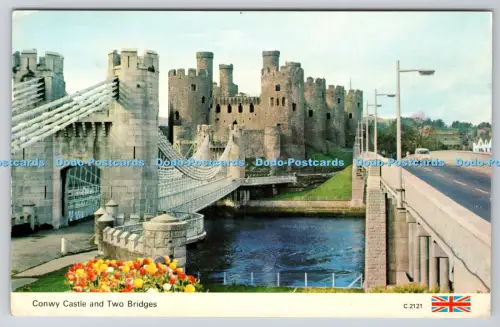 R815407 Conway Castle and Two Bridges E T W Dennis Scarborough