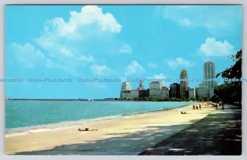 R815467 Skyline Blick auf Chicago Lake Shore Aero Distribution Curteichcolor