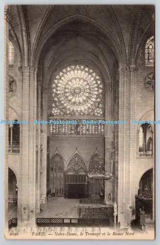 R815812 Paris Notre Dame le Transept et la Rosace Nord ND Phot