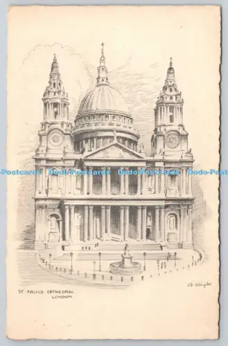 R815816 London St Paul Cathedral W Barton London Bleistiftskizze Reproduktion