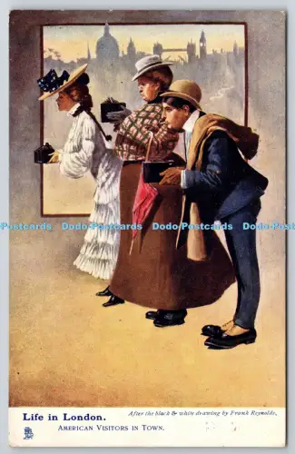R815844 Leben in London Amerikanische Besucher in der Stadt Tuck Oilette 6472 Frank Reynold