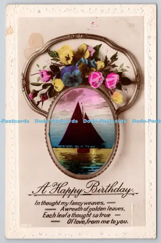 R815852 Ein Happy Birthday Schiff im Meer RP