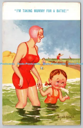 R815858 I m Taking Mummy For a Bathie D Constance London New Donald McGill Comic