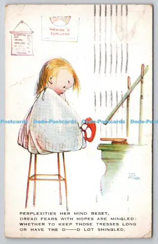 R815865 Perplexities Her Mind Beset Valentine Attwell Series PM Folkestone 1924