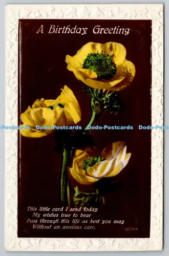 R816017 Ein Geburtstagsgruß Blumen RP PM Southend on Sea Essex 1932