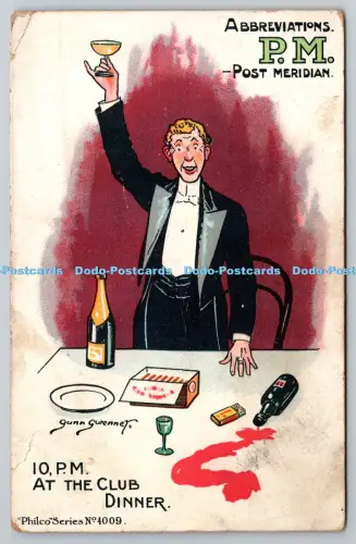 R816029 Abkürzungen P M Post Meridian 10 P M beim Club Dinner The Philco Gun