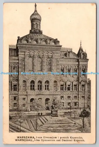 R816048 Warszawa I sze Gimnazjum i Pomnik Kopernika