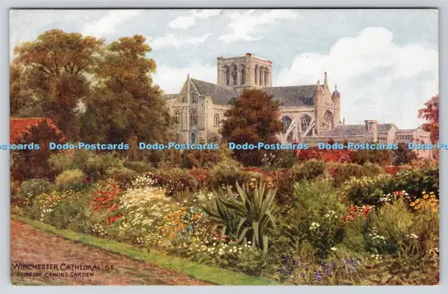 R816384 Winchester Cathedral S E From the Canon Garden Salmon Sevenoaks A R Quin
