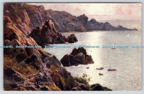 R816393 Sark The Coast From La Coupée Guernsey Tuck Oilette Series III 7875 A De