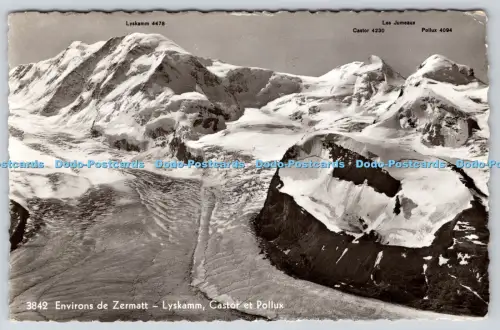 R816463 Environs de Zermatt Lyskamm Castor et Pollux Naville 1948