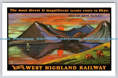 R816478 Auf der West Highland Railway Isle of Skye Sonnenuntergang Dalkeith Bild Postca