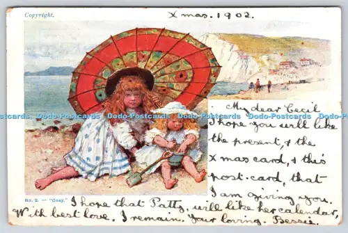 R816493 Cosy Girls at the Beach Peacock 1902