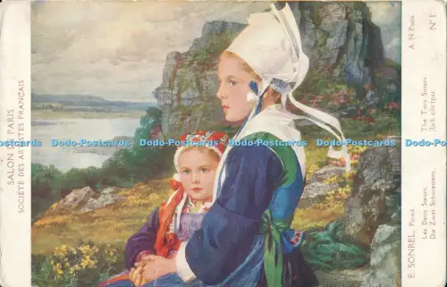 R030603 Salon de Paris E Sonrel The Two Sisters A Noyer