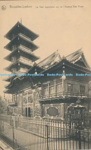 R030629 Bruxelles Laeken La Tour Japonaise vue de l Avenue Van Praet Ern Thill N