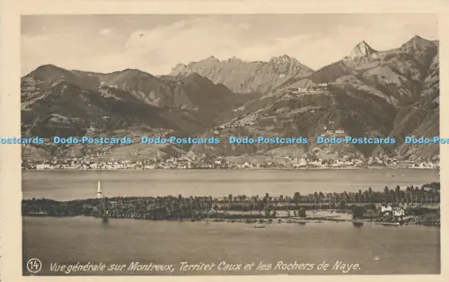 R030641 Vue Generale sur Montreux Territet Caux et les Rochers de Naye