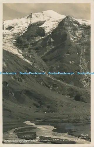 R030677 Wasserfallboden gegen das Wiesbachhorn 3570 m Kaprunertal Salzburg Monop