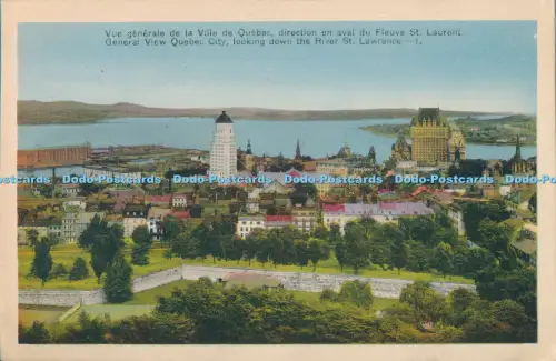 R030975 Gesamtansicht Quebec City mit Blick auf den Fluss St Lawrence