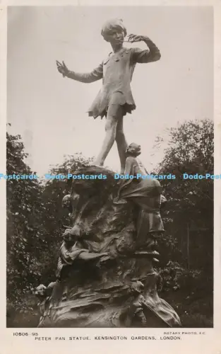 R031193 Peter Pan Statue Kensington Gardens London Rotary 1912