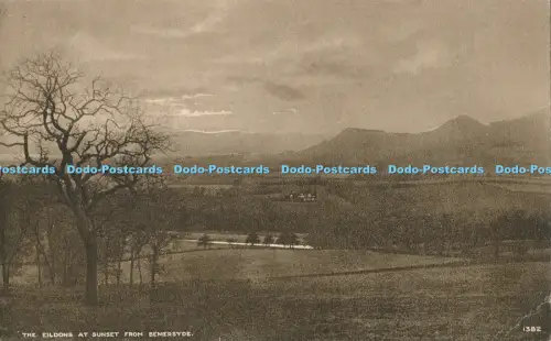 R031229 Die Eildons bei Sonnenuntergang von Bemersyde A R Edwards