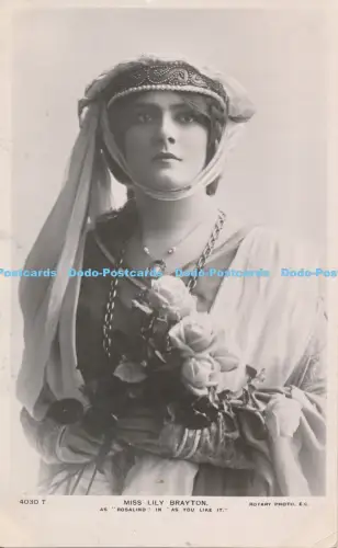 R031236 Miss Lily Brayton als Rosalind in As You Like It Rotary Nr. 1030T 1907