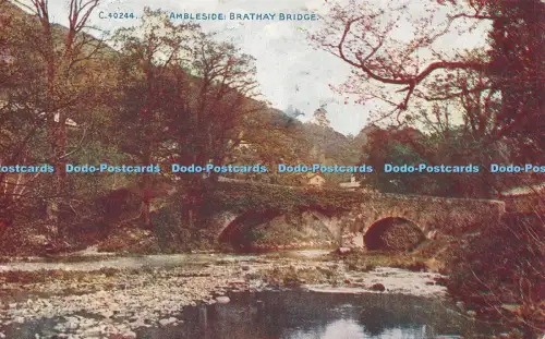 R031340 Ambleside Brathay Bridge Photochrom Celesque No C40244