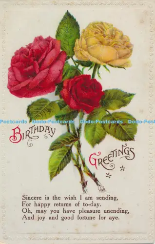 R031343 Geburtstagsgrüße Rosen
