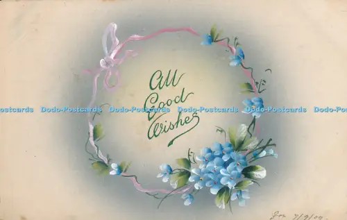 R031349 Grußkarte Alle guten Wünsche 1909