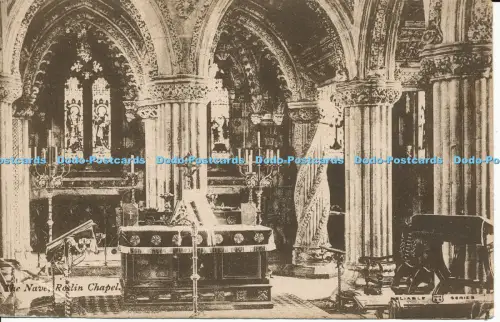 R031368 Das Kirchenschiff Roslin Kapelle 1908